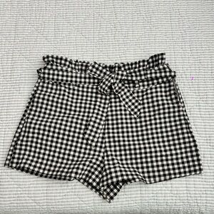 Black and White Gingham Shorts